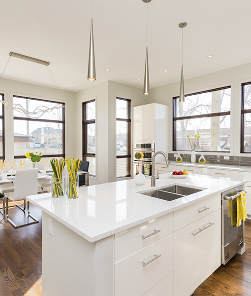 modern kitchen and dining area, likely from a residential property | Akpipes-sanitary