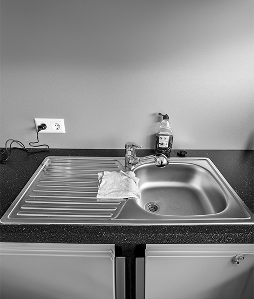 A common plumbing fixture found in kitchens for various tasks